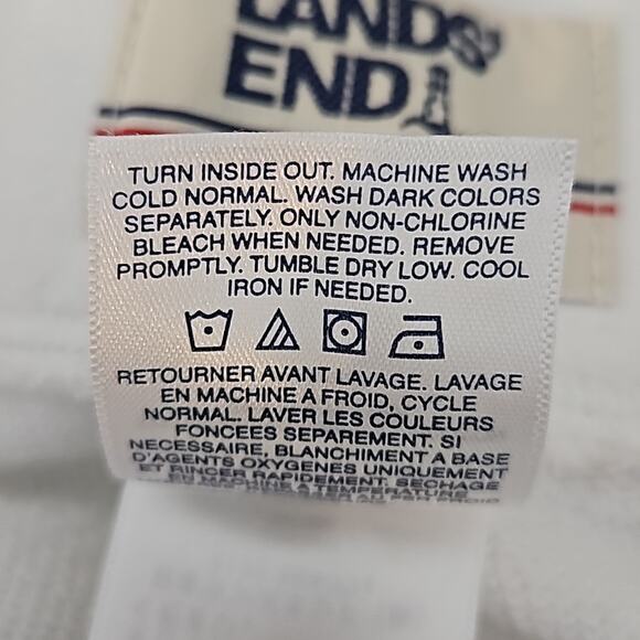 Lands' End Serious Sweats French Terry Knit in White | Women's Small 6-8 - Picture 13 of 13